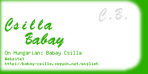 csilla babay business card